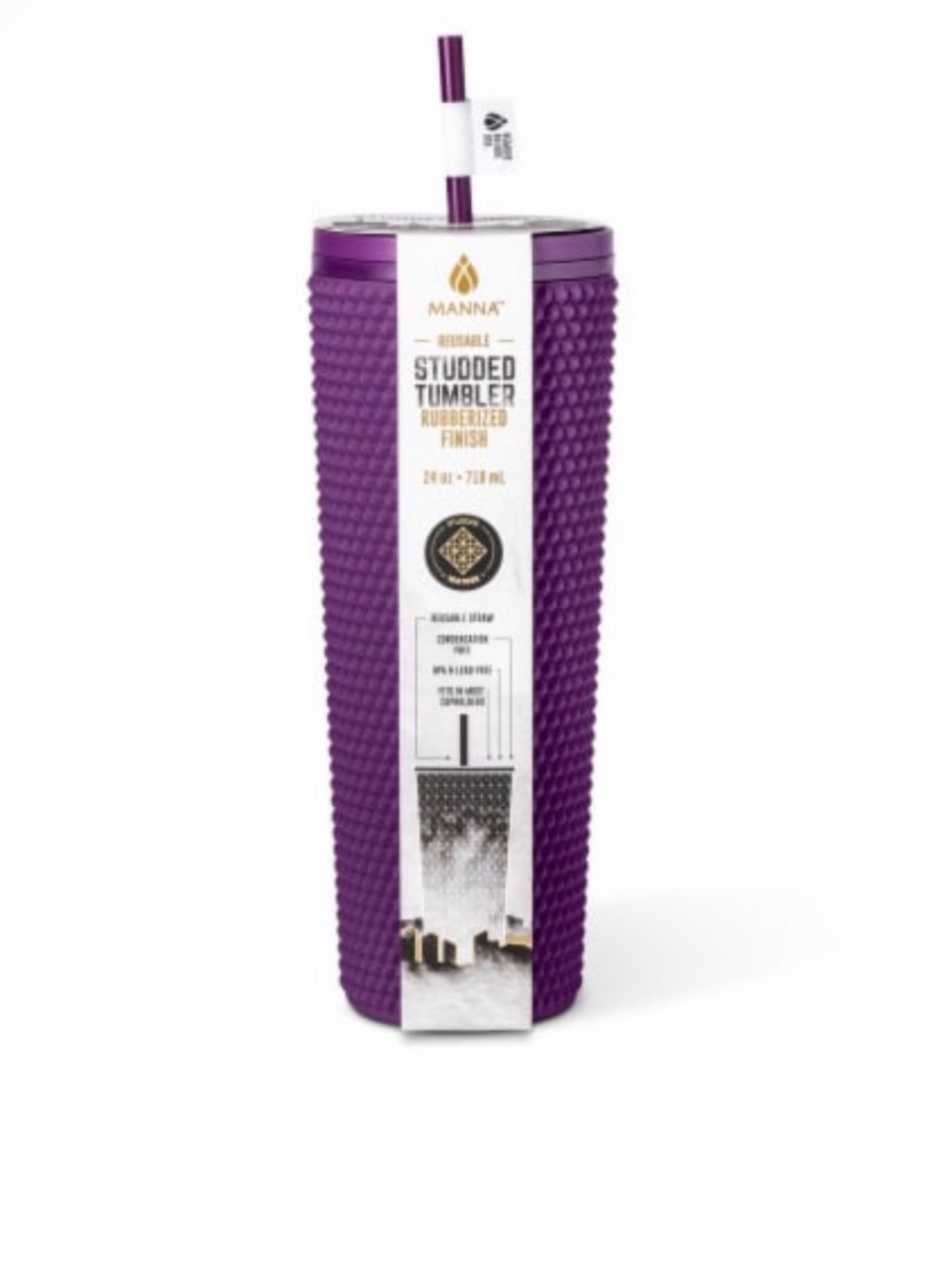 Manna 24oz Studded Tumbler - Purple